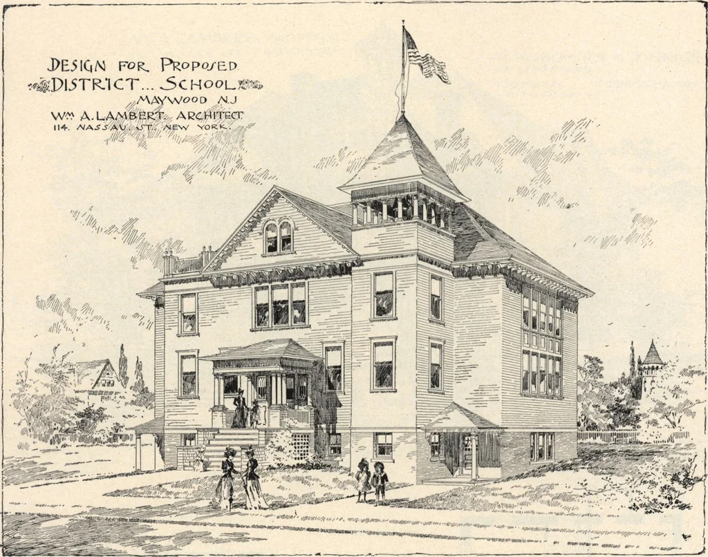 An illustration from Lambert's suburban architecture, 1894, leaf 35
