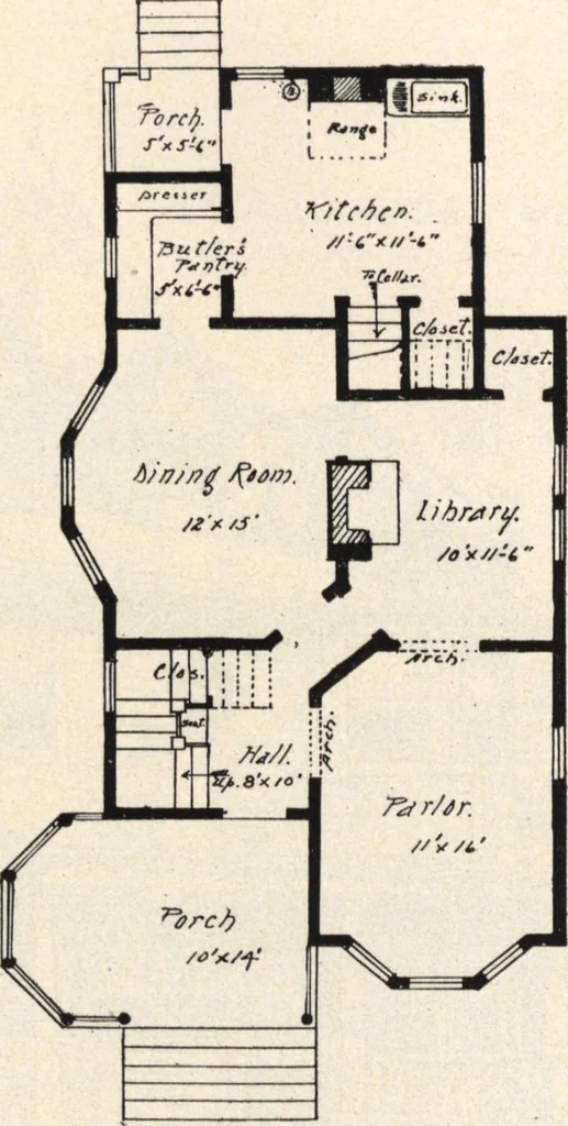 An illustration from Lambert's suburban architecture, 1894, leaf 43