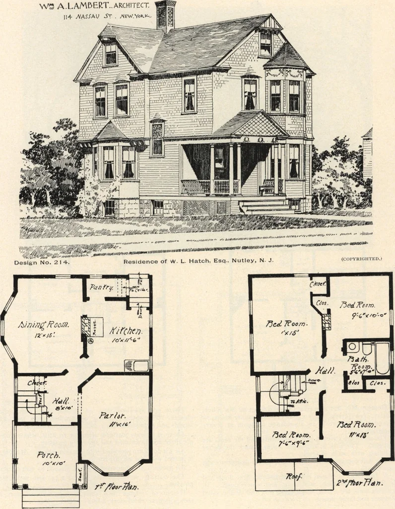 An illustration from Lambert's suburban architecture, 1894, leaf 44