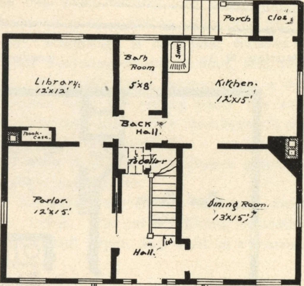 An illustration from Lambert's suburban architecture, 1894, leaf 45