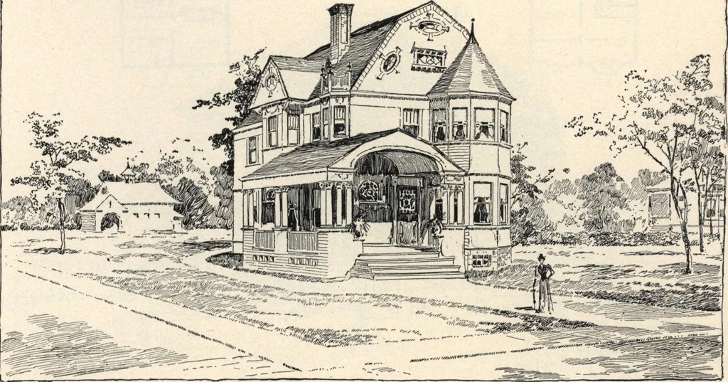 An illustration from Lambert's suburban architecture, 1894, leaf 48