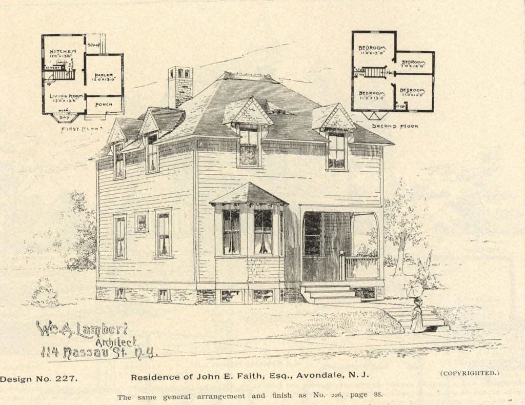 An illustration from Lambert's suburban architecture, 1894, leaf 49