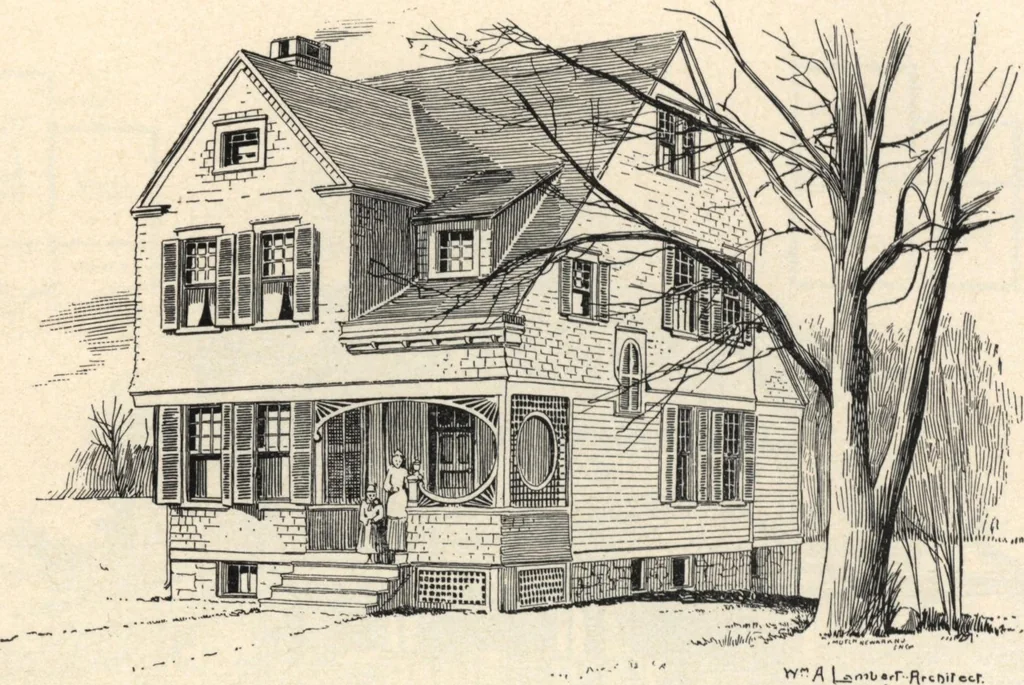 An illustration from Lambert's suburban architecture, 1894, leaf 51