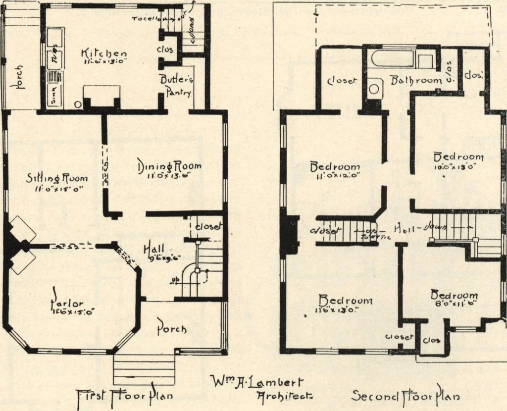 An illustration from Lambert's suburban architecture, 1894, leaf 51