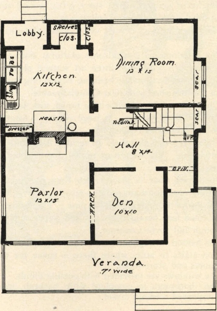 An illustration from Lambert's suburban architecture, 1894, leaf 52