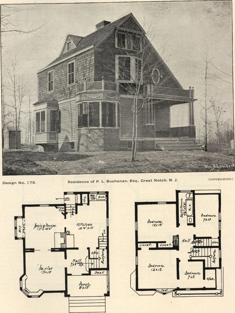 An illustration from Lambert's suburban architecture, 1894, leaf 56