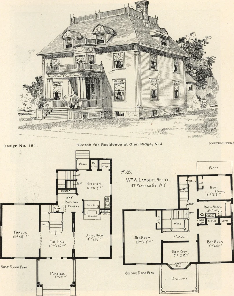 An illustration from Lambert's suburban architecture, 1894, leaf 62