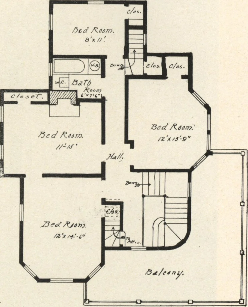 An illustration from Lambert's suburban architecture, 1894, leaf 65