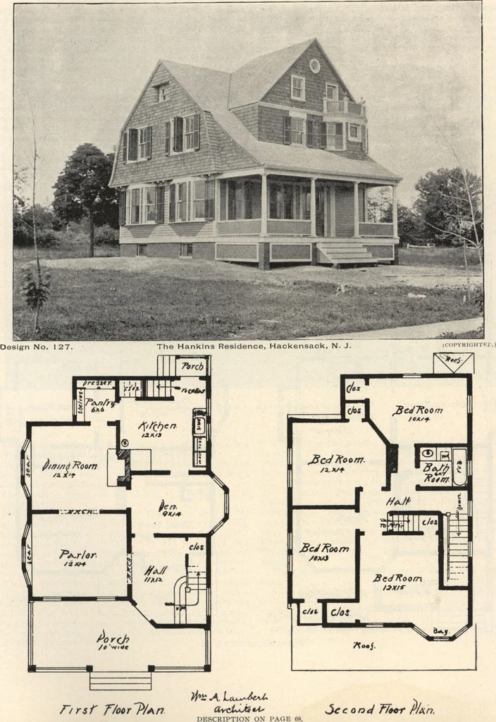 An illustration from Lambert's suburban architecture, 1894, leaf 68