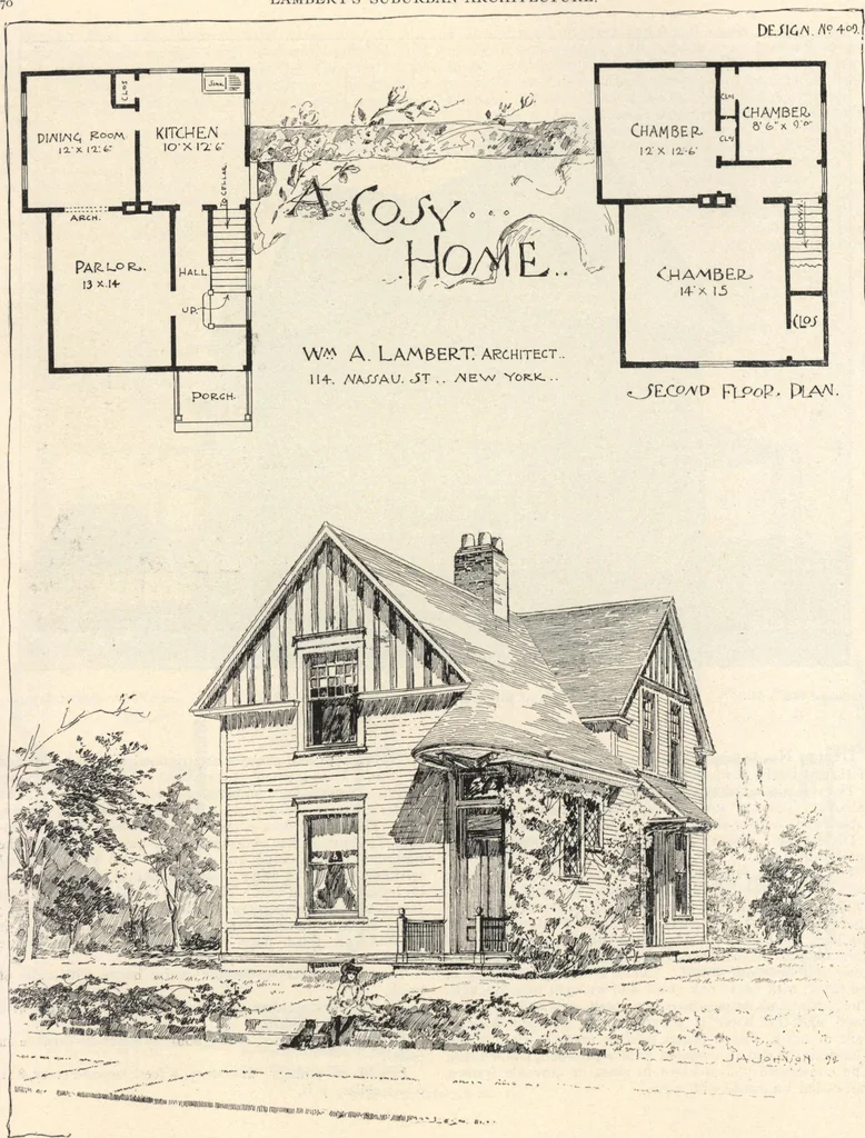 An illustration from Lambert's suburban architecture, 1894, leaf 71