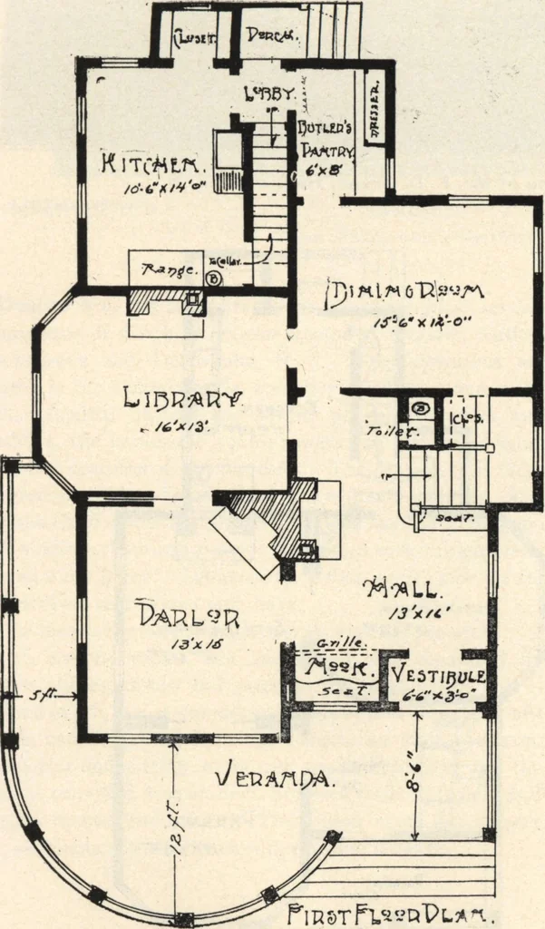 An illustration from Lambert's suburban architecture, 1894, leaf 75