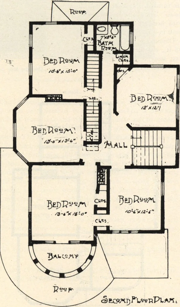 An illustration from Lambert's suburban architecture, 1894, leaf 75