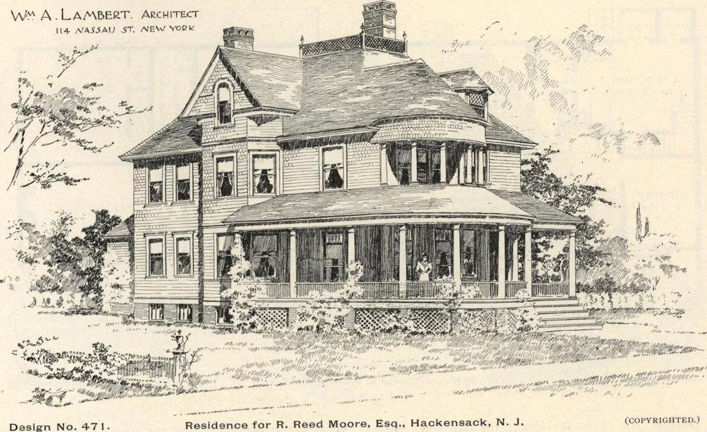 An illustration from Lambert's suburban architecture, 1894, leaf 76