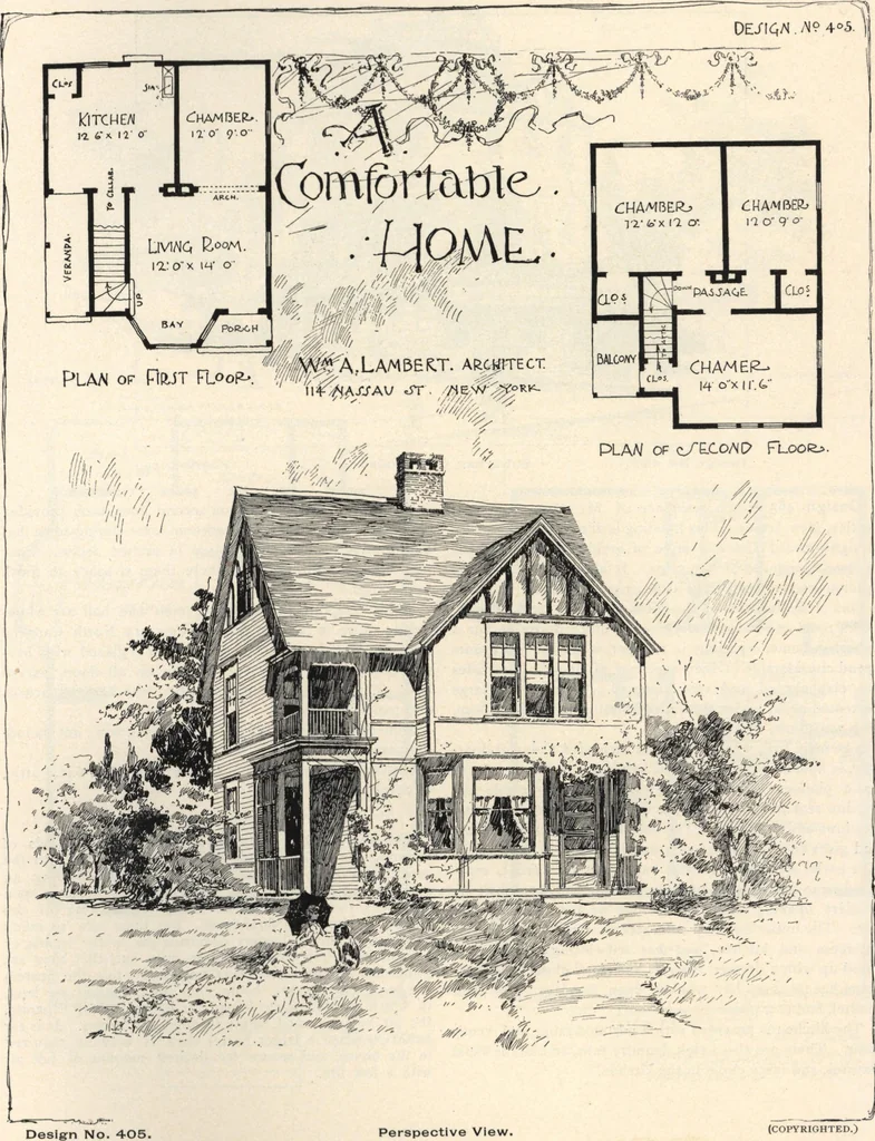 An illustration from Lambert's suburban architecture, 1894, leaf 80