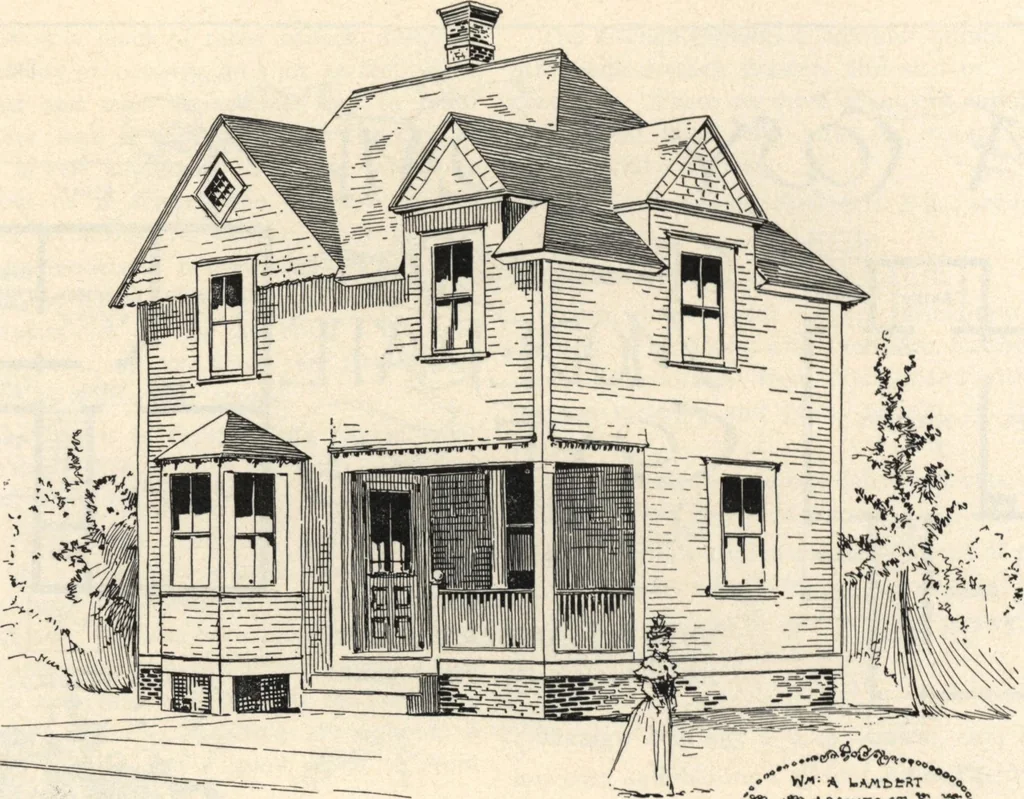 An illustration from Lambert's suburban architecture, 1894, leaf 89