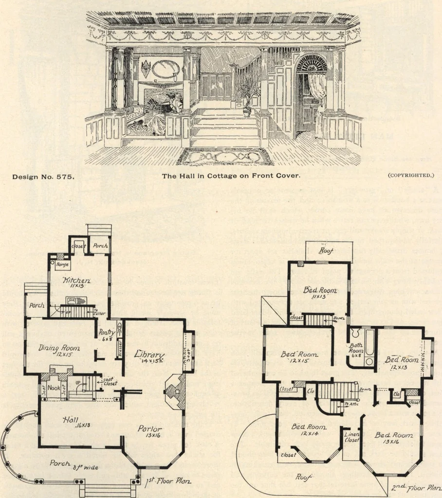 An illustration from Lambert's suburban architecture, 1894, leaf 92