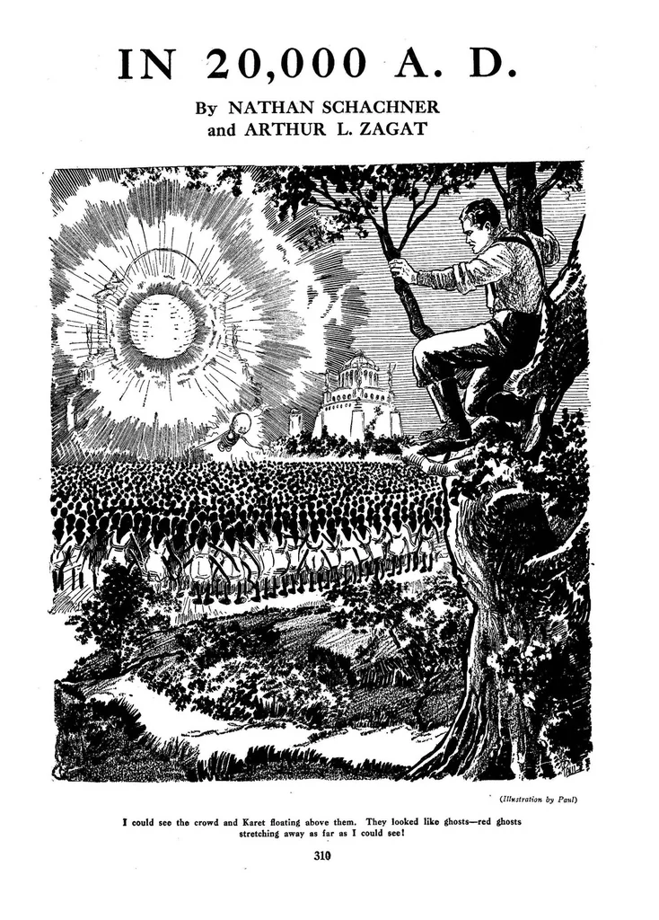 An illustration from Wonder Stories Quarterly, Vol. 2, No. 4 (September 1930), 1930, leaf 23