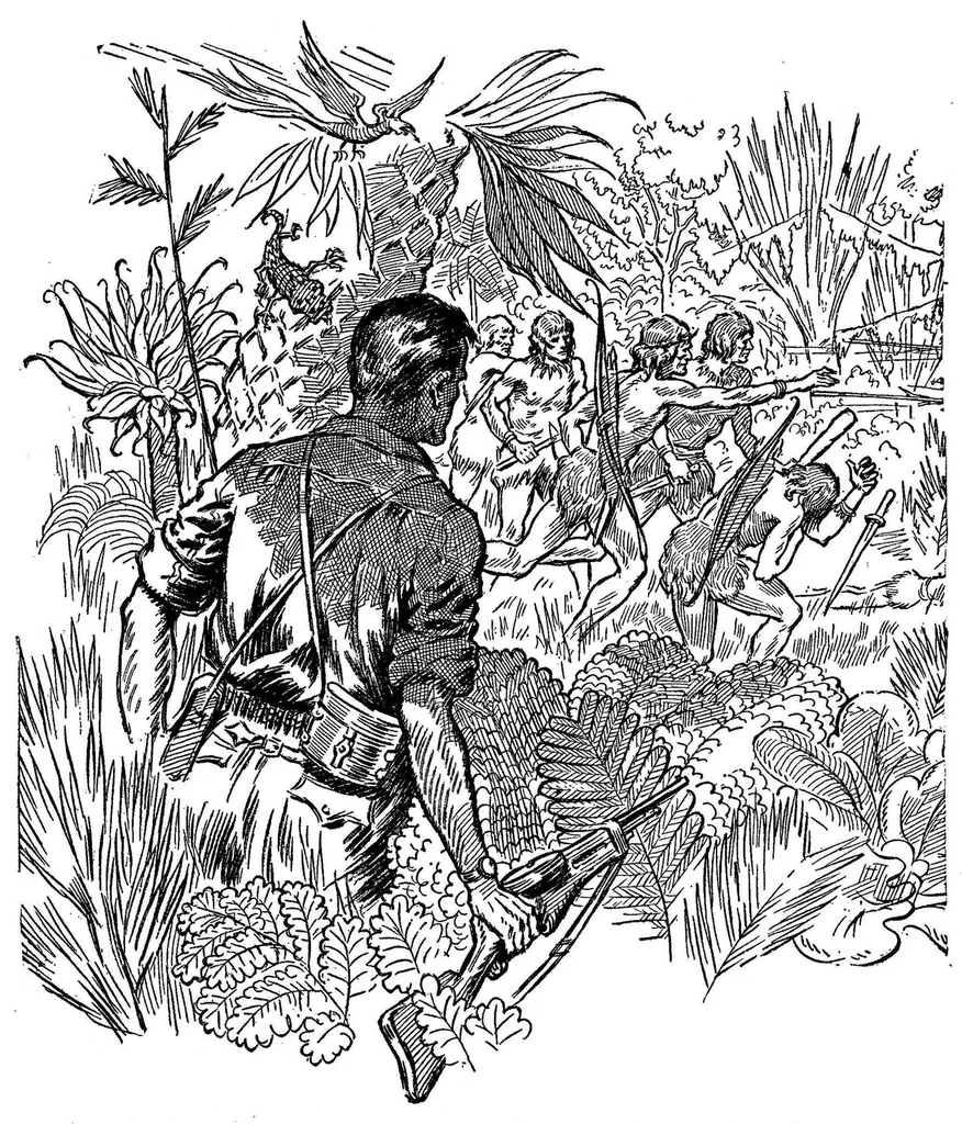 An illustration from Wonder Stories Quarterly, Vol. 2, No. 4 (September 1930), 1930, leaf 7