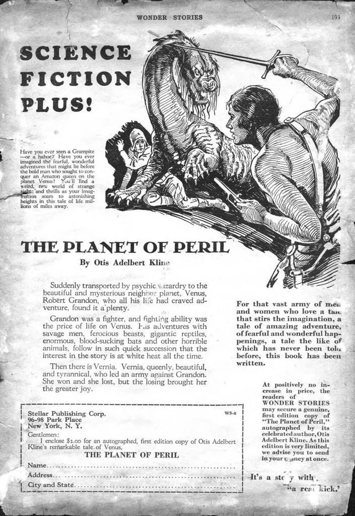 An illustration from Wonder Stories, Vol. 2, No. 3 (August 1930), 1930, leaf 2