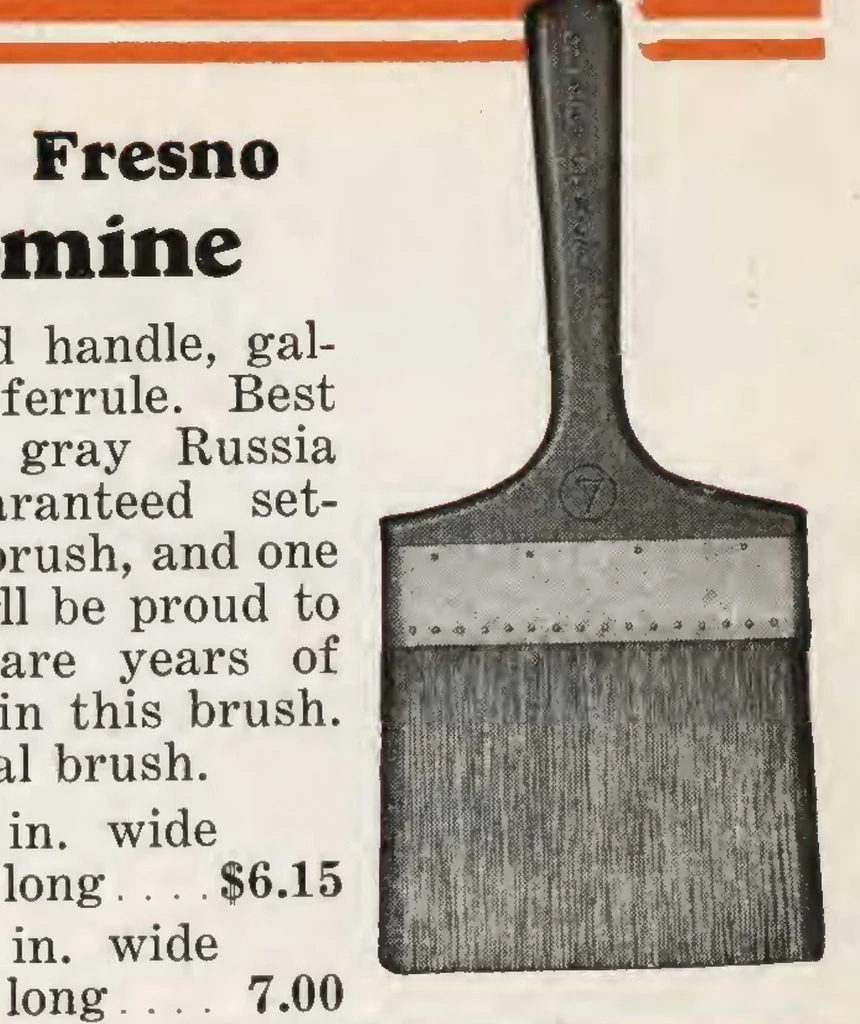 An illustration from Wooster Brush Co. : Brushes, 1929, leaf 10