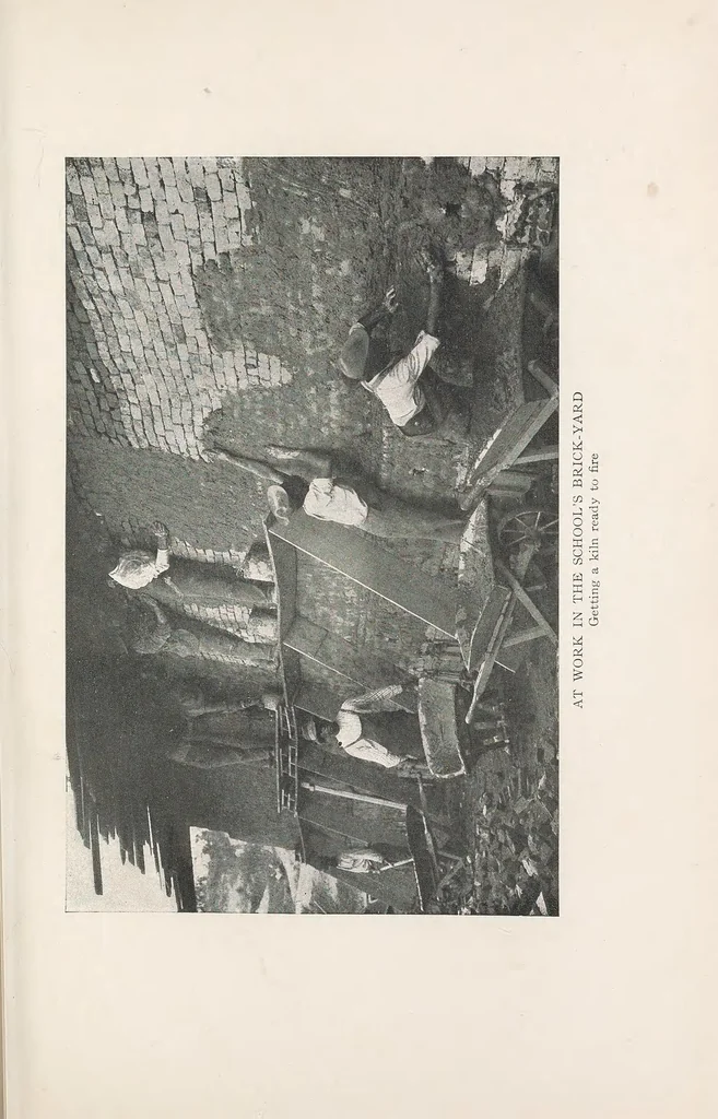 An illustration from Working with the hands : being a sequel to "Up from slavery," covering the author's experiences in industrial training at Tuskegee, 1904, leaf 105