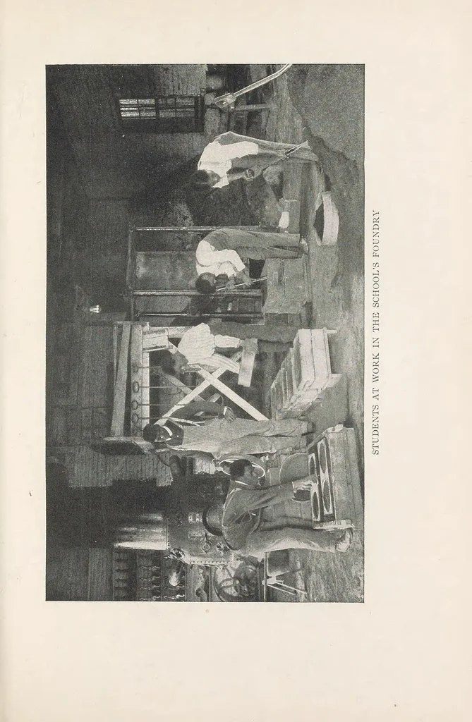 An illustration from Working with the hands : being a sequel to "Up from slavery," covering the author's experiences in industrial training at Tuskegee, 1904, leaf 131