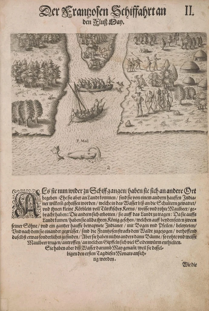 An illustration from Wunderbarliche, doch warhafftige Erklärung von der Gelegenheit vnd Sitten der Wilden in Virginia ..., 1590, leaf 179