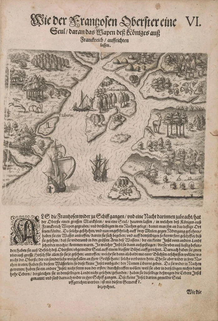 An illustration from Wunderbarliche, doch warhafftige Erklärung von der Gelegenheit vnd Sitten der Wilden in Virginia ..., 1590, leaf 187
