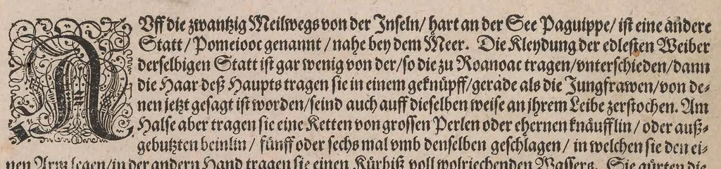 An illustration from Wunderbarliche, doch warhafftige Erklärung von der Gelegenheit vnd Sitten der Wilden in Virginia ..., 1590, leaf 57