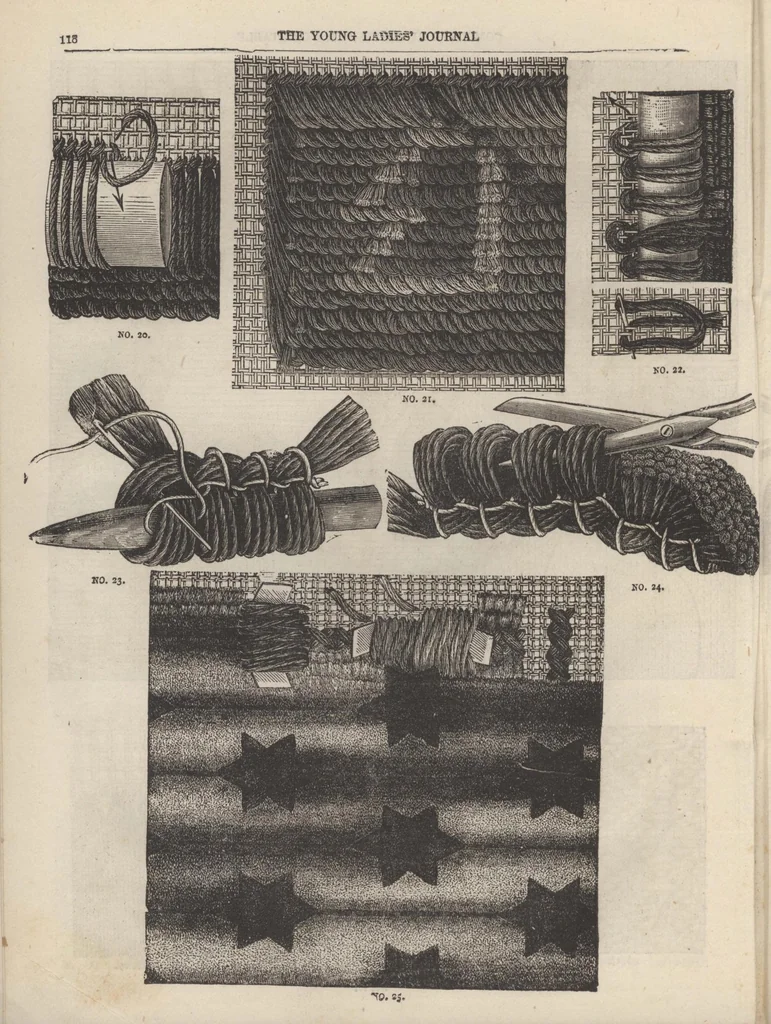 An illustration from The Young Ladies' Journal Complete Guide to the Work-Table Sixth Edition 1888, 1888, leaf 135