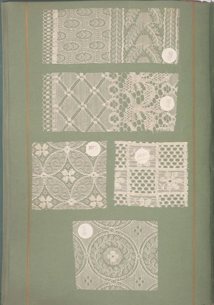 An illustration from Nets : Sample book of machine-made Nottingham lace / John L. Young Ltd., Manufacturers, 1925, leaf 21