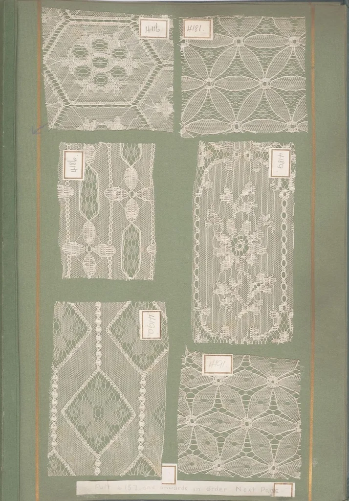 An illustration from Nets : Sample book of machine-made Nottingham lace / John L. Young Ltd., Manufacturers, 1925, leaf 32
