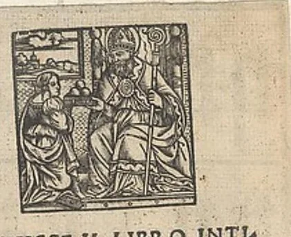An illustration from Esemplario di lavori, dove le tenere fanciullealtre donne nobile potranno facilmente imparare il modoordine di lavorare, cusire, raccamare,finalmente far tutte quelle gentilezzelodevoli opere, le quali po' fare una donna virtuosa con laco [!] in mano, con li suoi compassi, misure., 1529, leaf 34
