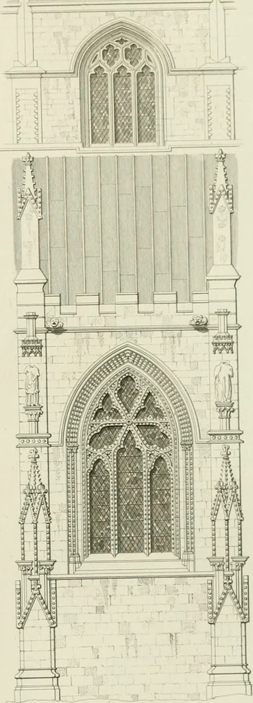 An illustration from The history and antiquities of the abbey and cathedral church of Gloucester : illustrated by a series of engravings of views, elevations, plans, and details of that edifice, with biographical anecdotes of eminent persons connected with the establishment, 1829, leaf 20