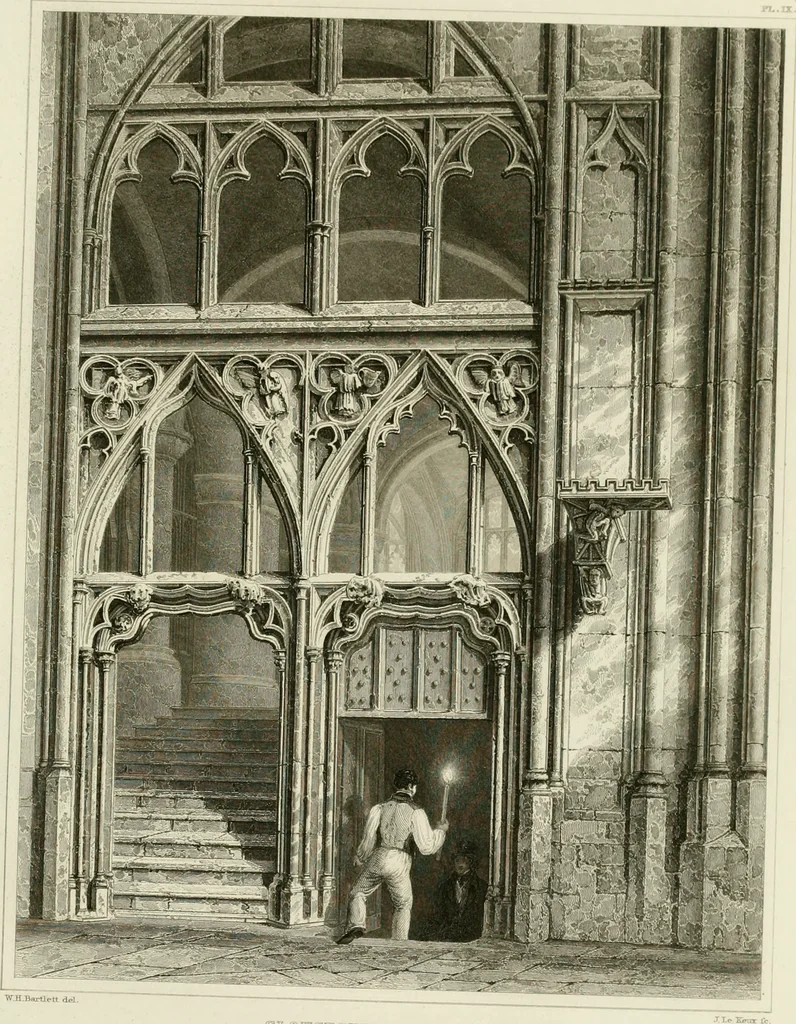 An illustration from The history and antiquities of the abbey and cathedral church of Gloucester : illustrated by a series of engravings of views, elevations, plans, and details of that edifice, with biographical anecdotes of eminent persons connected with the establishment, 1829, leaf 22
