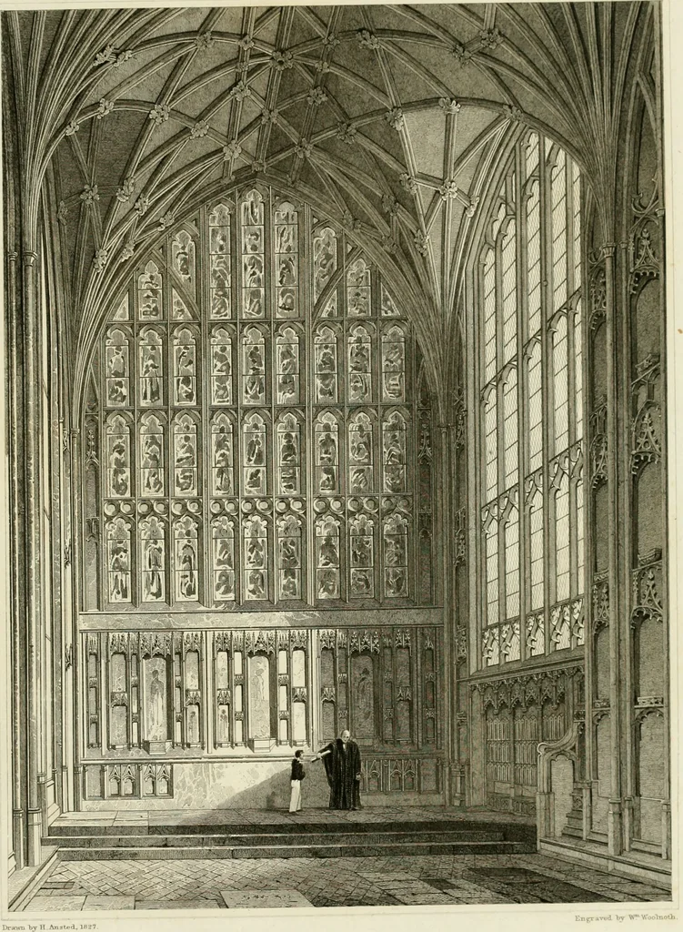 An illustration from The history and antiquities of the abbey and cathedral church of Gloucester : illustrated by a series of engravings of views, elevations, plans, and details of that edifice, with biographical anecdotes of eminent persons connected with the establishment, 1829, leaf 44