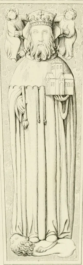 An illustration from The history and antiquities of the abbey and cathedral church of Gloucester : illustrated by a series of engravings of views, elevations, plans, and details of that edifice, with biographical anecdotes of eminent persons connected with the establishment, 1829, leaf 48