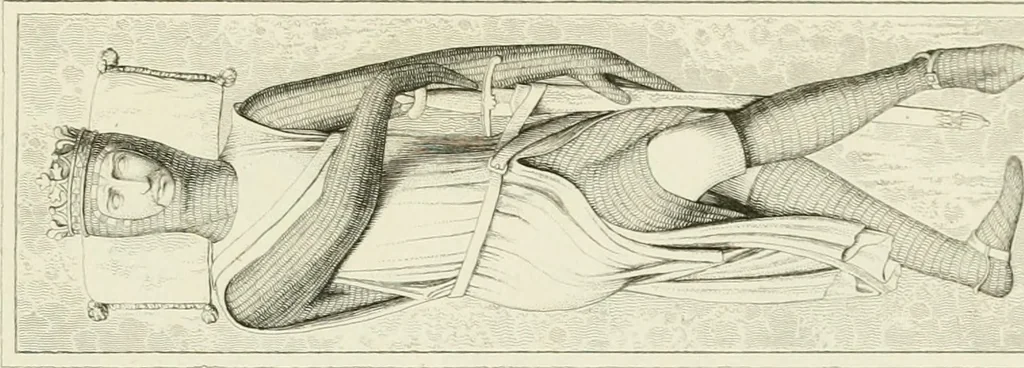 An illustration from The history and antiquities of the abbey and cathedral church of Gloucester : illustrated by a series of engravings of views, elevations, plans, and details of that edifice, with biographical anecdotes of eminent persons connected with the establishment, 1829, leaf 48