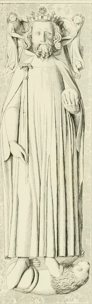 An illustration from The history and antiquities of the abbey and cathedral church of Gloucester : illustrated by a series of engravings of views, elevations, plans, and details of that edifice, with biographical anecdotes of eminent persons connected with the establishment, 1829, leaf 48