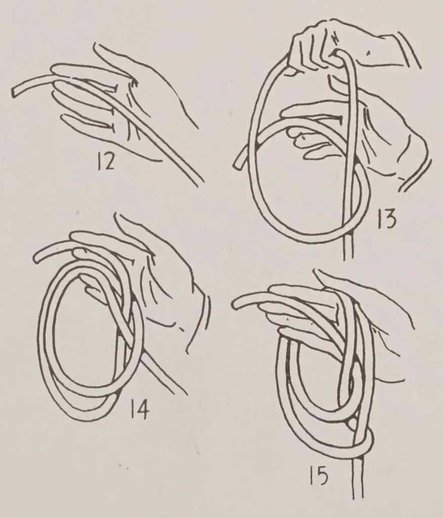 An illustration from Abbott's encyclopedia of rope tricks, 1900, leaf 410