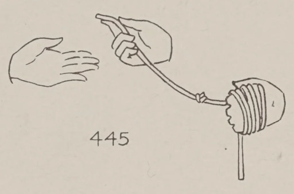 An illustration from Abbott's encyclopedia of rope tricks, 1900, leaf 490