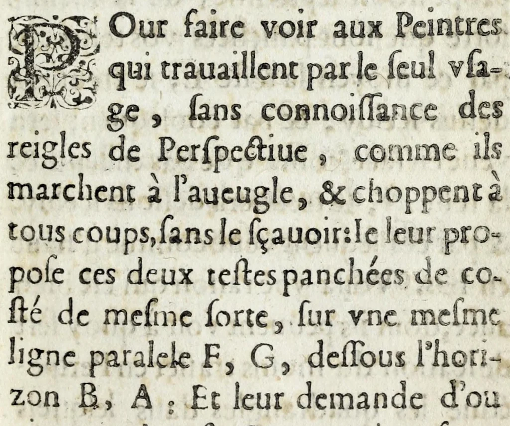 An illustration from Abbreviations des plus difficiles operations de perspective pratique : soulagement tres-grand aux curieux de cét art, principalement aux vrais peintres, qui operent auec connoissance de raison, 1644, leaf 209