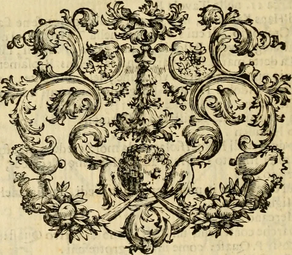 An illustration from Abcedario pittorico : nel quale compendiosamente sono descritte le patrie, i maestri, ed i tempi, ne' quali fiorirono circa quattro mila professori di pittura, di scultura, e d'architettura : diviso in tre parti ..., 1704, leaf 417