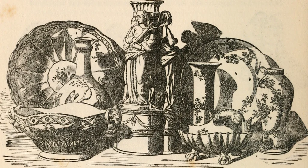 An illustration from The ABC of collecting old English china, giving short history of the English factories, and showing how to apply tests for unmarked china before 1800, 1908, leaf 131