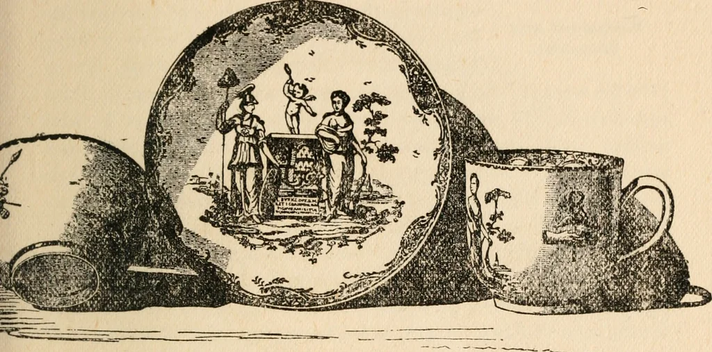 An illustration from The ABC of collecting old English china, giving short history of the English factories, and showing how to apply tests for unmarked china before 1800, 1908, leaf 140