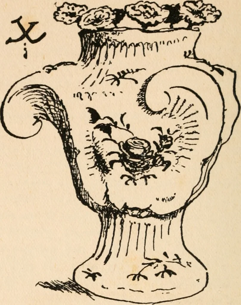 An illustration from The ABC of collecting old English china, giving short history of the English factories, and showing how to apply tests for unmarked china before 1800, 1908, leaf 25