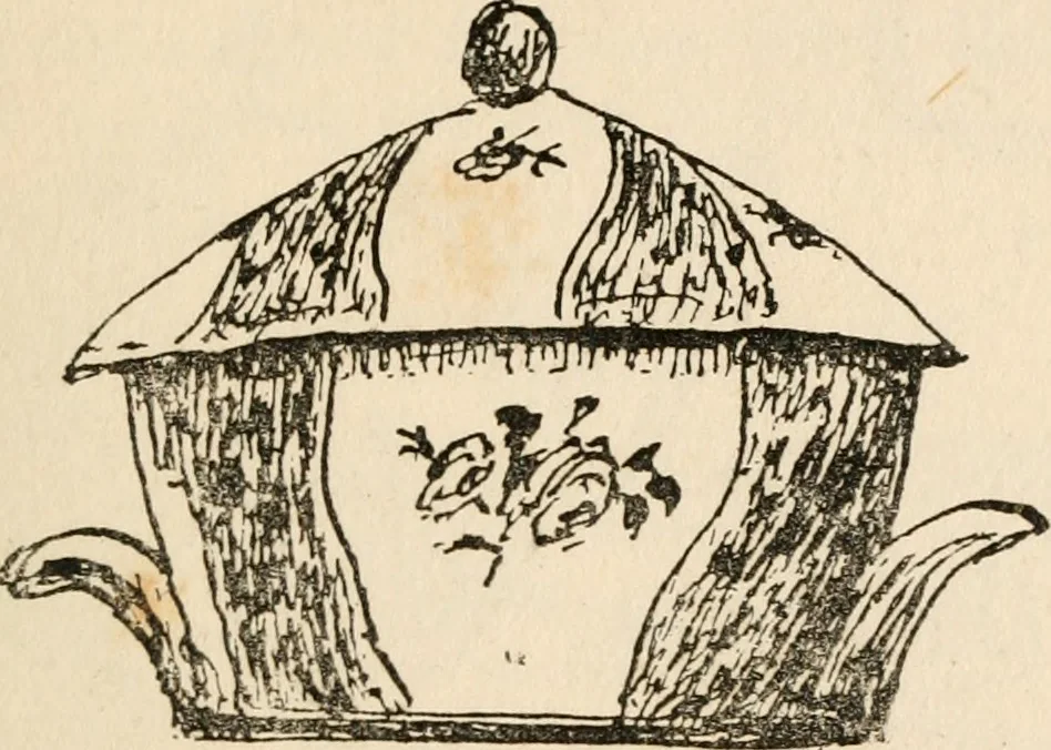An illustration from The ABC of collecting old English china, giving short history of the English factories, and showing how to apply tests for unmarked china before 1800, 1908, leaf 26