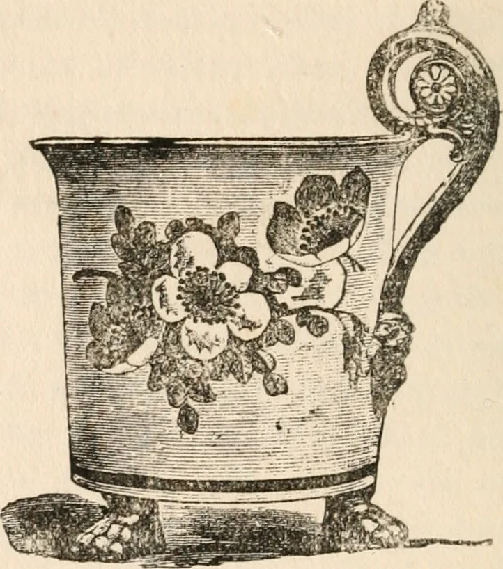An illustration from The ABC of collecting old English china, giving short history of the English factories, and showing how to apply tests for unmarked china before 1800, 1908, leaf 35