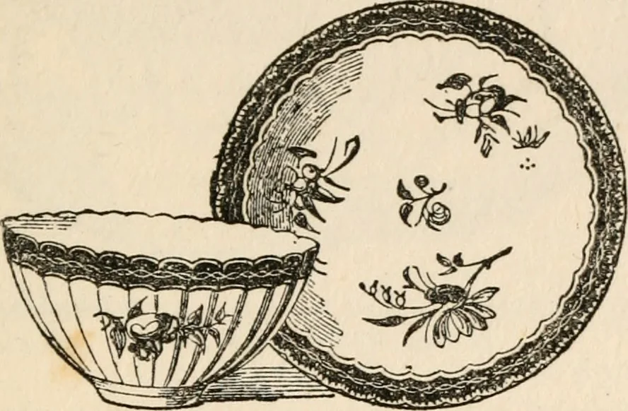 An illustration from The ABC of collecting old English china, giving short history of the English factories, and showing how to apply tests for unmarked china before 1800, 1908, leaf 90