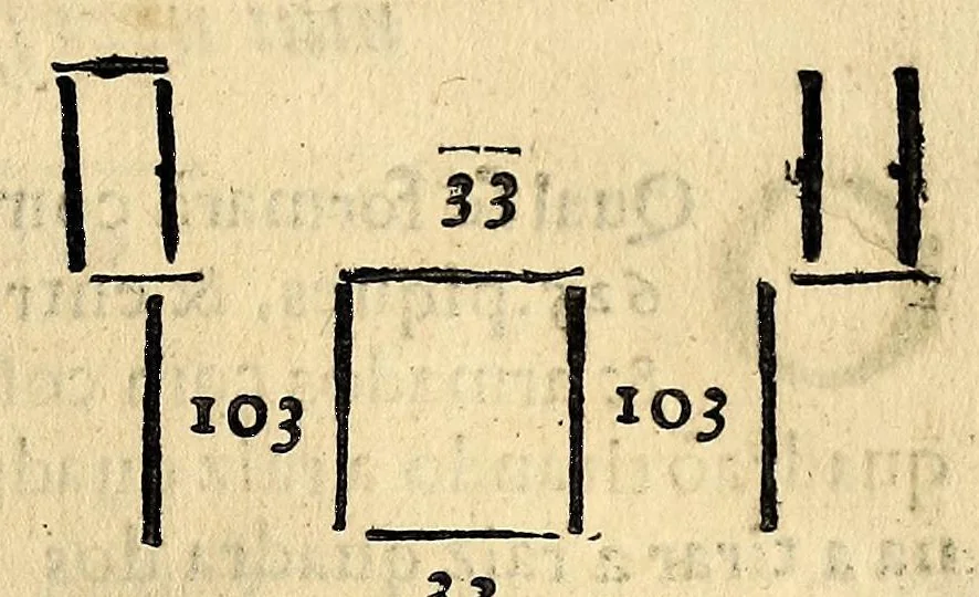 An illustration from Abecedario militar : do que o soldado deve fazer te chegar a ser capitaõ, & sargentomór: & pera cada hu[m] delles insolidum & todos juntos saberem a obrigaçaõ de seus cargos, & o modo que teraõ em formar companhias, batalhões, & esquadrões de menor, ou mayor numero de soldados, & como se desfaraõ, & se tirarà a raiz quadra pera os saber formar, & outras cousas curiosas que os affeiçoados a esta arte folgaraõ de saber. Diuidido em dous volumes., 1631, leaf 445